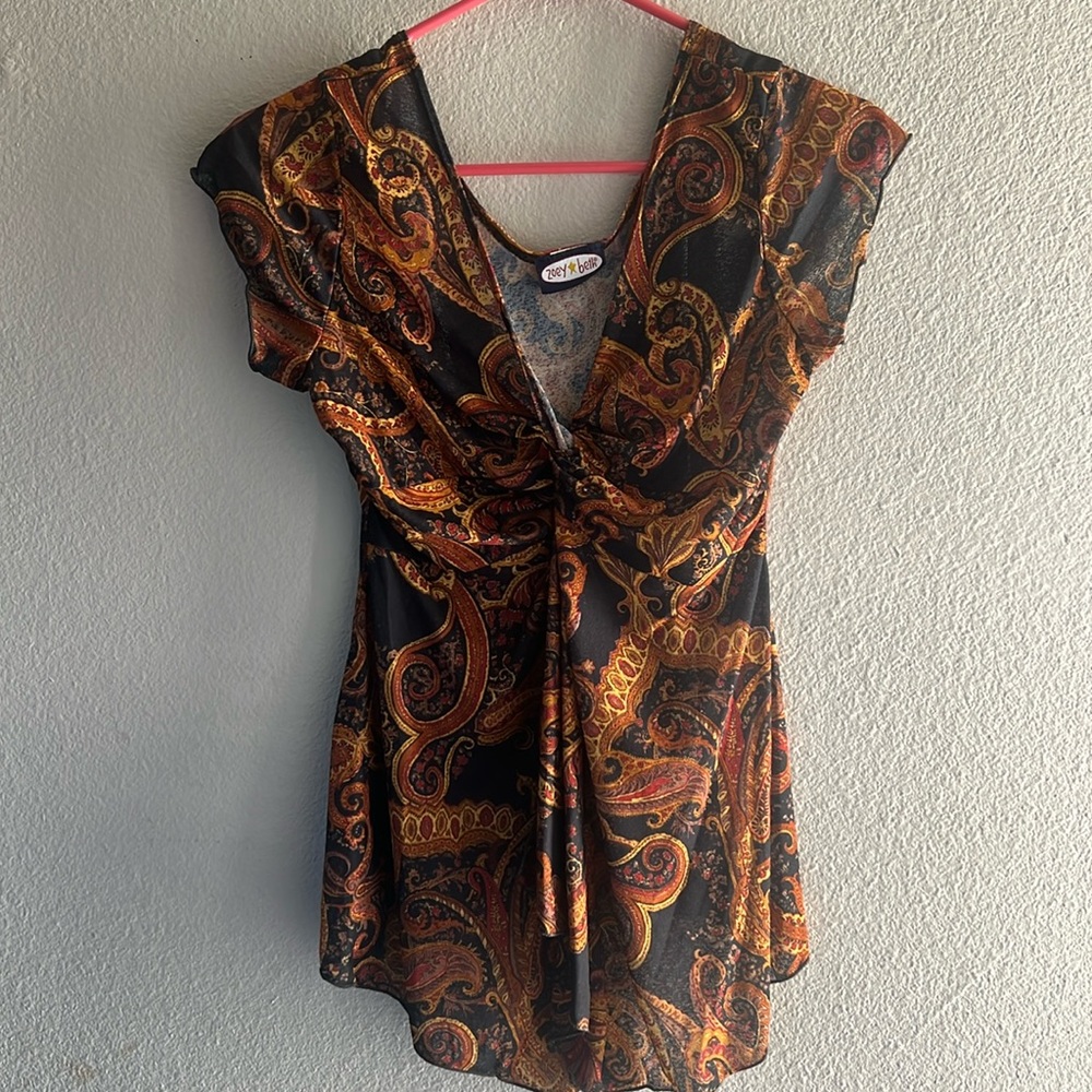 100% polyester zoey beth blouse